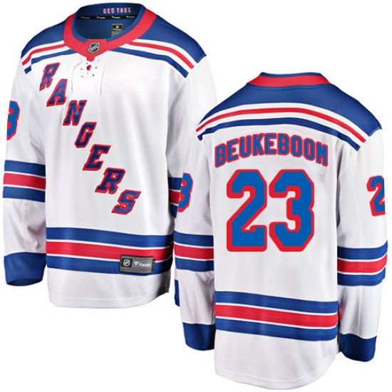 Men's New York Rangers #23 Jeff Beukeboom Fanatics Branded White Away Breakaway NHL Jersey - Ujersey