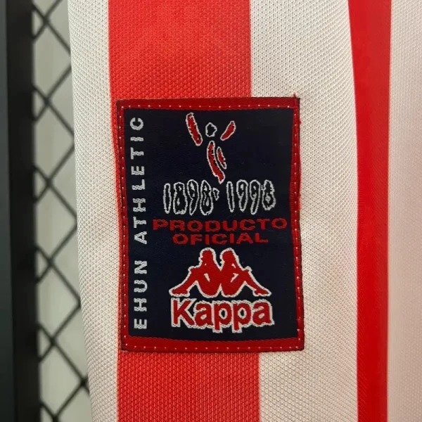 Athletic Club de Bilbao Retro Soccer Jersey Home Custom Shirt 1997/98 - Ujersey NHL