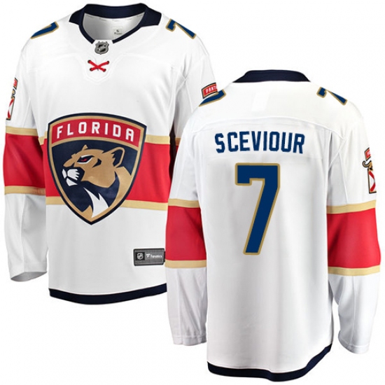 Men's Florida Panthers #7 Colton Sceviour Fanatics Branded White Away Breakaway NHL Jersey - Ujersey