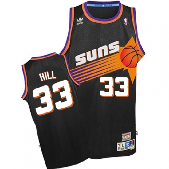Men's Adidas Phoenix Suns #33 Grant Hill Swingman Black Throwback NBA Jersey - Ujersey