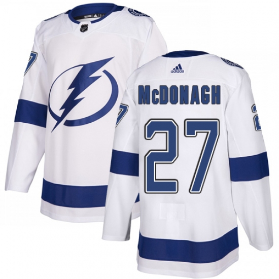 Men's Adidas Tampa Bay Lightning #27 Ryan McDonagh Authentic White Away NHL Jersey - Ujersey