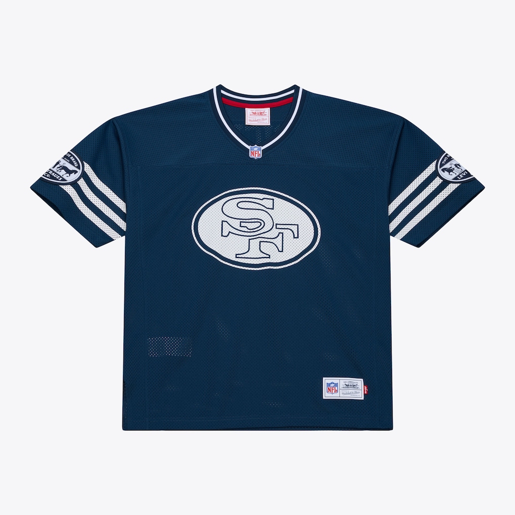 Unisex San Francisco 49ers Jerry Rice Mitchell & Ness x Levi's Navy Legacy Jersey - Vujersey Los Angeles Rams