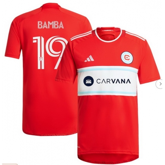 Men's Chicago Fire Jonathan Bamba adidas Red 2024 Return To Red Replica Player Jersey - Ujersey