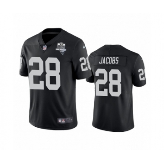 Youth Oakland Raiders #28 Josh Jacobs Black 2020 Inaugural Season Vapor Limited Jersey