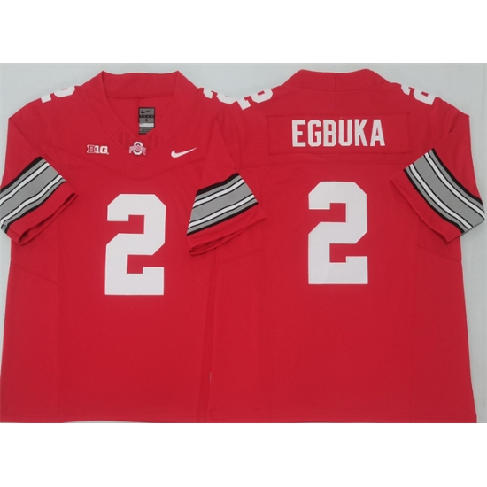 Men's Ohio State Buckeyes #2 Emeka Egbuka Red 2025 F.U.S.E. Limited Stitched Jersey - Ujersey
