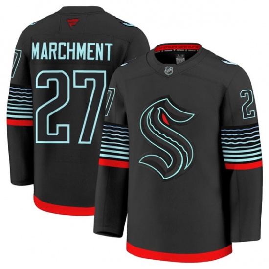 Men's Seattle Kraken #27 Mason Marchment Black Alternate Stitched Hockey Jersey - Ujersey