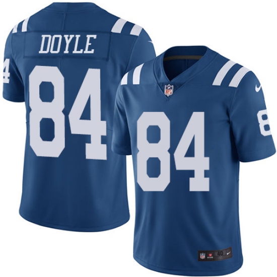 Men's Nike Indianapolis Colts #84 Jack Doyle Elite Royal Blue Rush Vapor Untouchable NFL Jersey - Ujersey