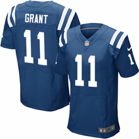 Men's Nike Indianapolis Colts #11 Ryan Grant Elite Royal Blue Team Color NFL Jersey - Ujersey