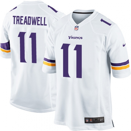 Men's Nike Minnesota Vikings #11 Laquon Treadwell Game White NFL Jersey - Ujersey