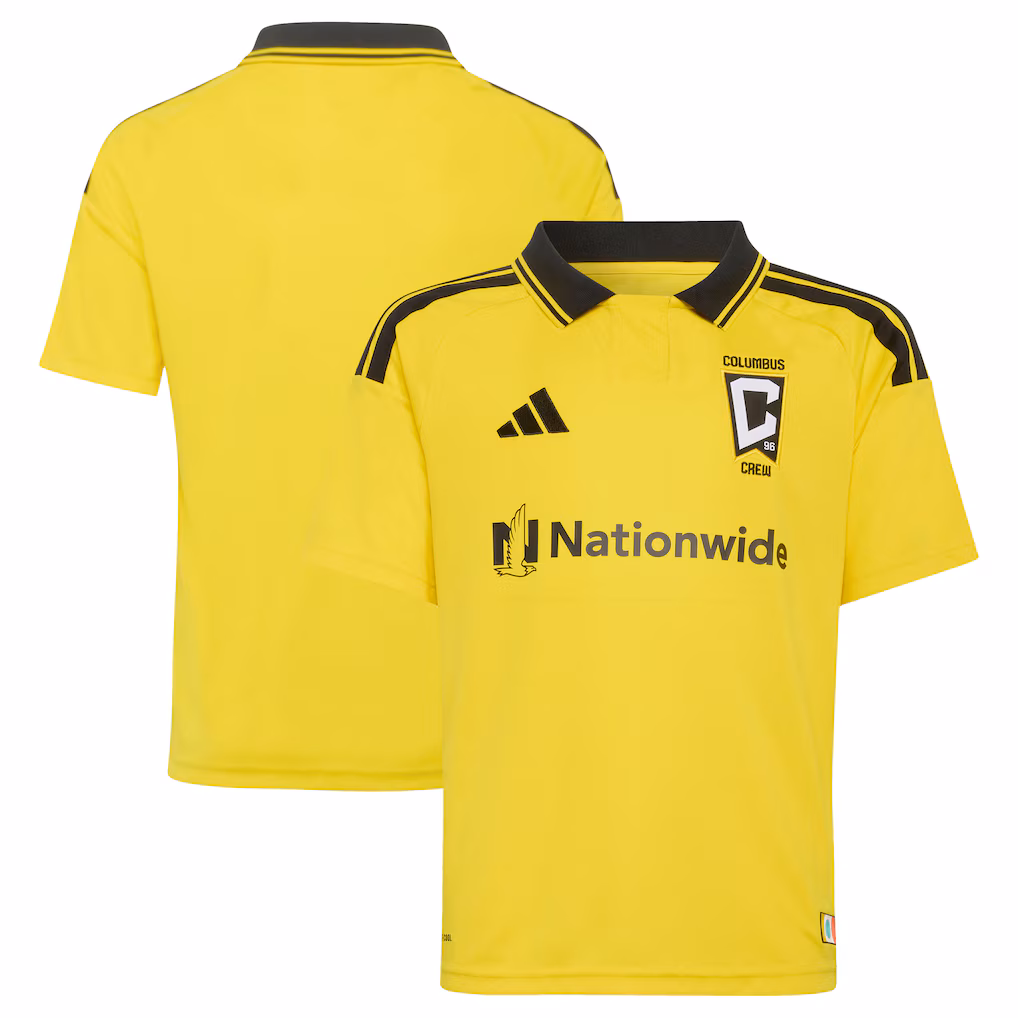 Youth Columbus Crew adidas Gold 2026 The Crafted for Excellence Kit Replica Jersey
