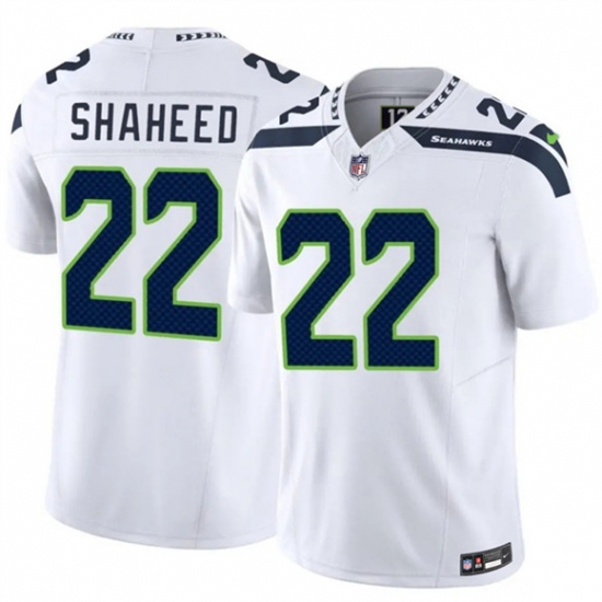 Men's Seattle Seahawks #22 Rashid Shaheed White 2025 F.U.S.E. Vapor Untouchable Limited Football Stitched Jersey - Ujersey