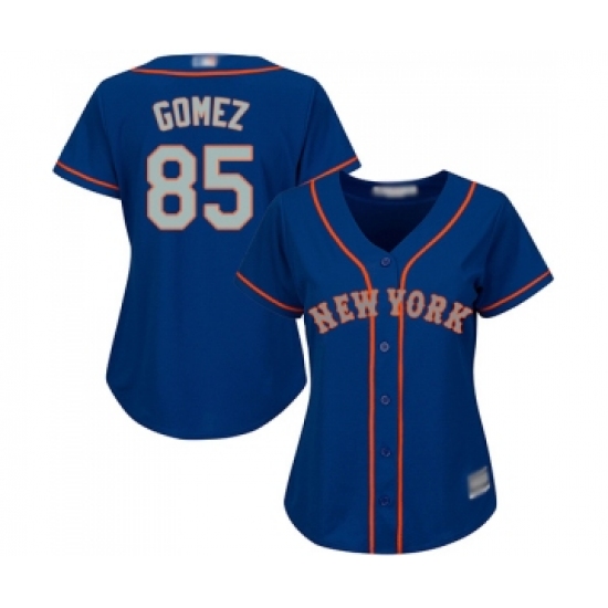 Women's New York Mets #85 Carlos Gomez Authentic Royal Blue Alternate Road Cool Base Baseball Jersey - Ujersey