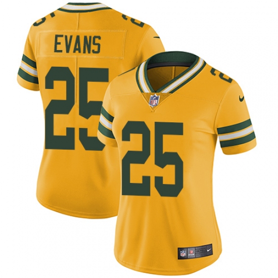 Women's Nike Green Bay Packers #25 Marwin Evans Limited Gold Rush Vapor Untouchable NFL Jersey - Ujersey