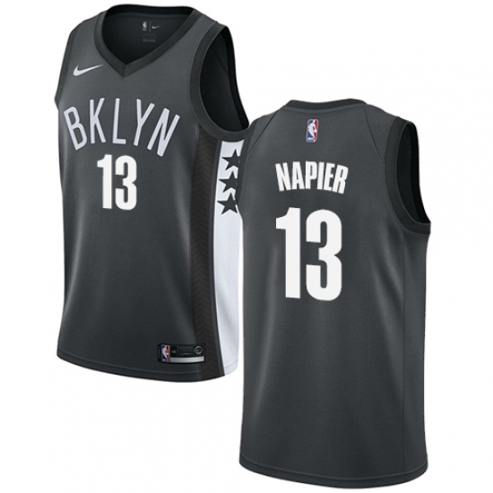 Youth Nike Brooklyn Nets #13 Shabazz Napier Swingman Gray NBA Jersey Statement Edition - Ujersey