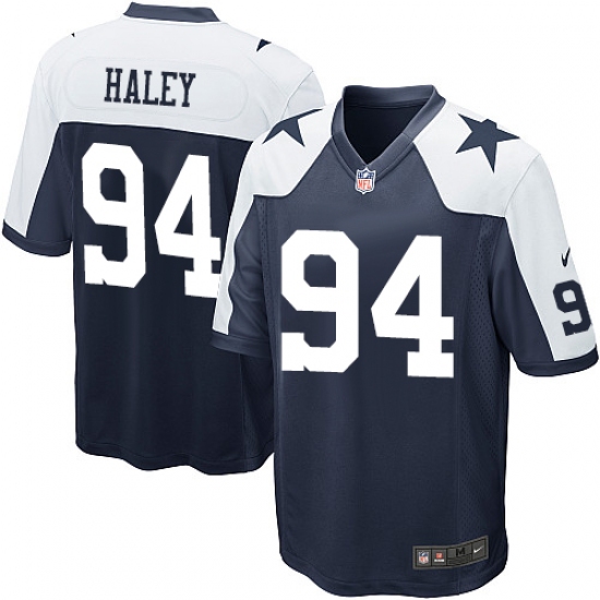 Men's Nike Dallas Cowboys #94 Charles Haley Game Navy Blue Throwback Alternate NFL Jersey - Ujersey