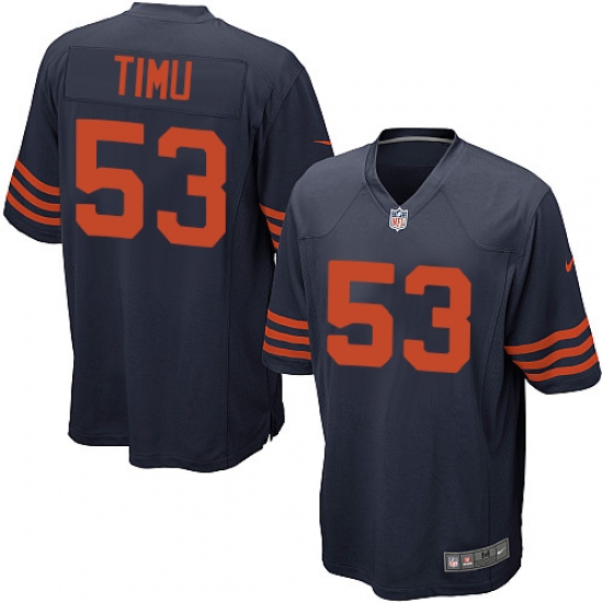 Men's Nike Chicago Bears #53 John Timu Game Navy Blue Alternate NFL Jersey - Ujersey