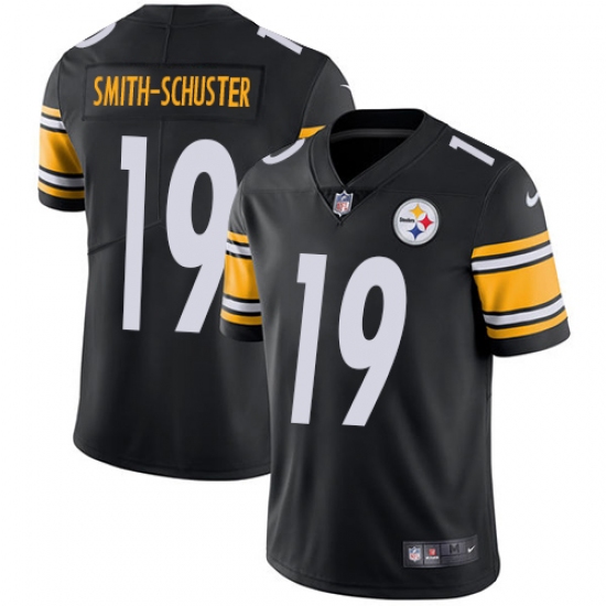 Youth Nike Pittsburgh Steelers #19 JuJu Smith-Schuster Black Team Color Vapor Untouchable Limited Player NFL Jersey - Ujersey