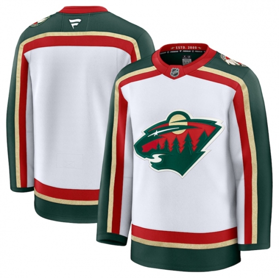 Men's Minnesota Wild Blank White 2025 25th Anniversary Stitched Hockey Jersey - Ujersey