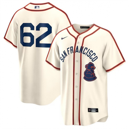 Men's San Francisco Giants #62 Logan Webb Cream 2024 Rickwood Classic Stitched Baseball Jersey - Ujersey