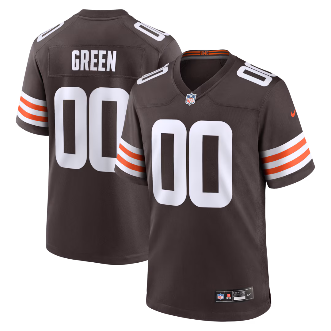 Men's Cleveland Browns Taylen Green Nike Brown Game Jersey - Ujersey