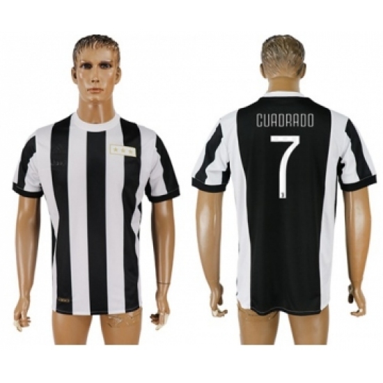 Juventus #7 Cuadrado 120th Anniversary Soccer Club Jersey