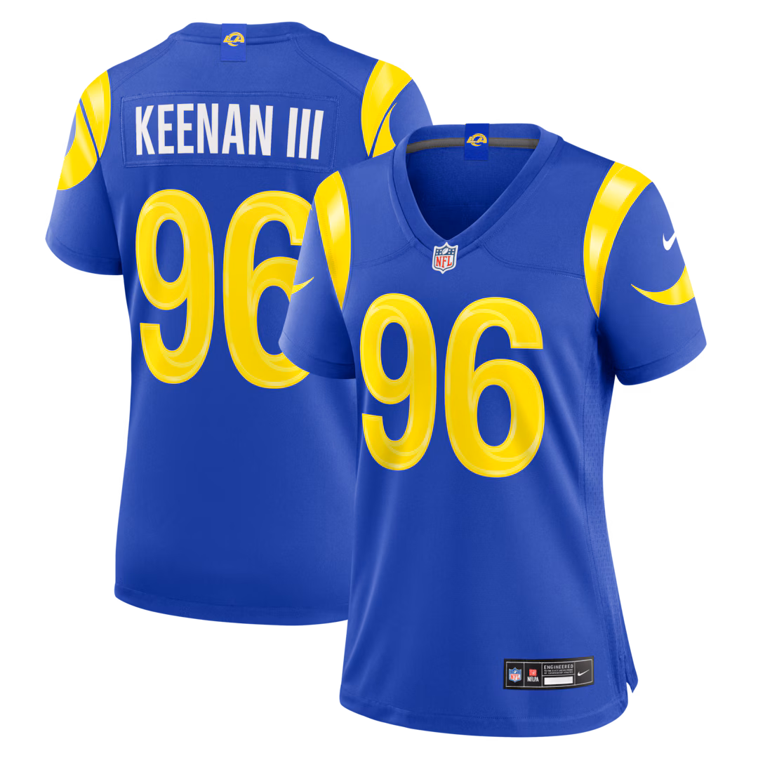 Women's Los Angeles Rams Tim Keenan III Nike Royal Team Game Jersey - Ujersey