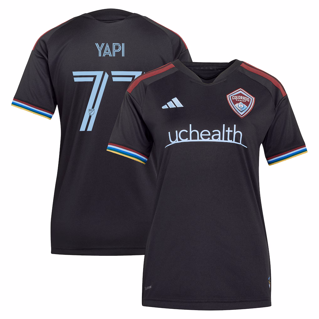 Women's Colorado Rapids Darren Yapi adidas Black 2026 Colorful Colorado Replica Jersey