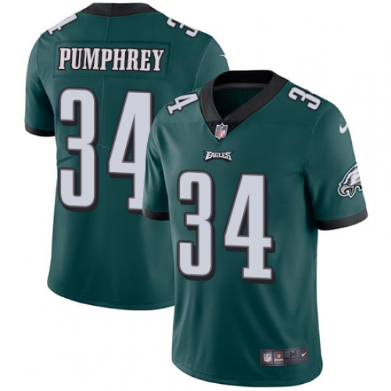 Men's Nike Philadelphia Eagles #34 Donnel Pumphrey Midnight Green Team Color Vapor Untouchable Limited Player NFL Jersey - Ujersey