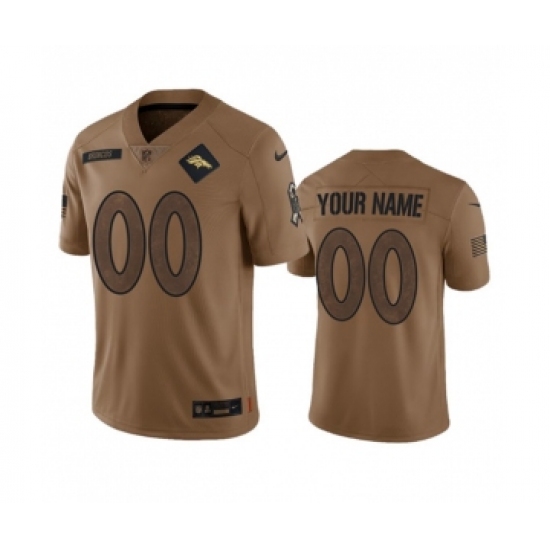 Men's Nike Denver Broncos Active Player Custom 2023 Brown Salute To Service Limited Football Stitched Jersey - Ujersey