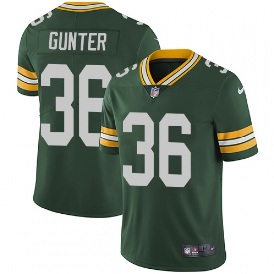 Men's Nike Green Bay Packers #36 LaDarius Gunter Green Team Color Vapor Untouchable Limited Player NFL Jersey - Ujersey