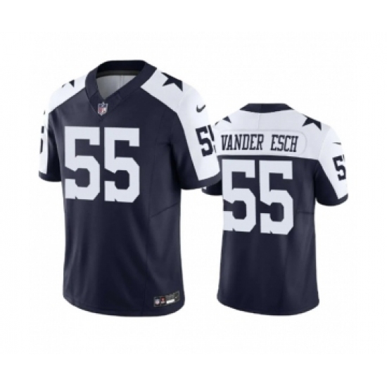 Men's Nike Dallas Cowboys #55 Leighton Vander Esch Navy 2023 F.U.S.E. Vapor Limited Stitched Football Jersey - Ujersey