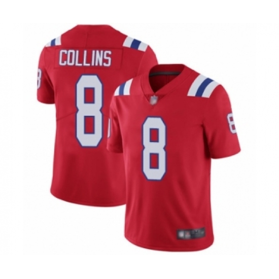 Men's New England Patriots #8 Jamie Collins Red Alternate Vapor Untouchable Limited Player Football Jersey - Ujersey
