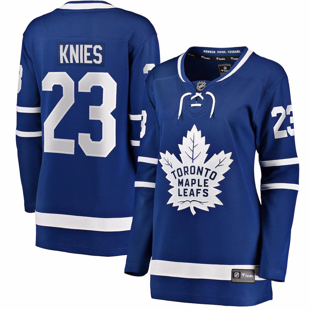 Women's Toronto Maple Leafs Matthew Knies Fanatics Blue Home Breakaway Jersey - ujerseystore