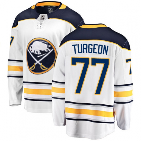 Men's Buffalo Sabres #77 Pierre Turgeon Fanatics Branded White Away Breakaway NHL Jersey - Ujersey