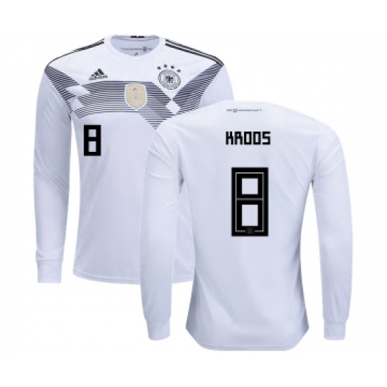Germany #8 Kroos Home Long Sleeves Kid Soccer Country Jersey