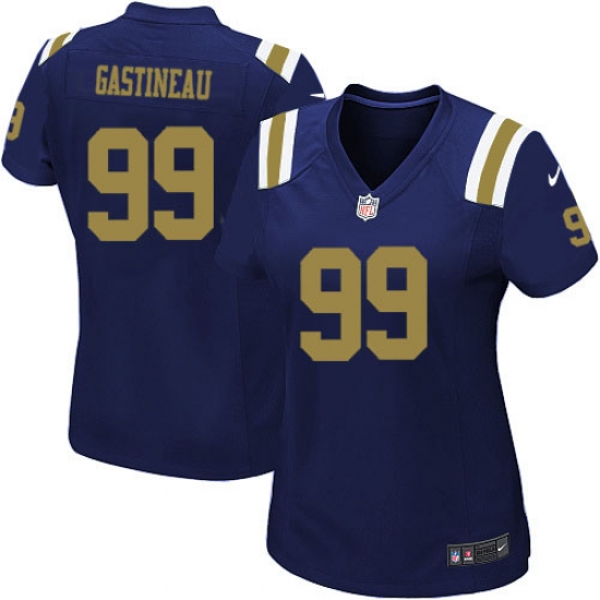 Women's Nike New York Jets #99 Mark Gastineau Elite Navy Blue Alternate NFL Jersey - Ujersey