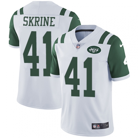Youth Nike New York Jets #41 Buster Skrine White Vapor Untouchable Limited Player NFL Jersey - Ujersey