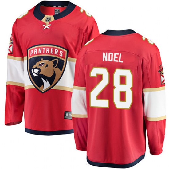 Men's Florida Panthers #28 Serron Noel Authentic Red Home Fanatics Branded Breakaway NHL Jersey - Ujersey