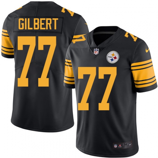 Youth Nike Pittsburgh Steelers #77 Marcus Gilbert Limited Black Rush Vapor Untouchable NFL Jersey - Ujersey