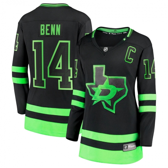 Women's Dallas Stars #14 Jamie Benn Fanatics Branded Black 2020-21 Alternate Premier Breakaway Player Jersey