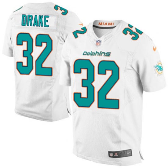 Men's Nike Miami Dolphins #32 Kenyan Drake Elite White NFL Jersey - Ujersey