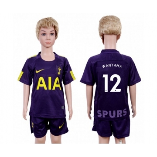 Tottenham Hotspur #12 Wanyama Sec Away Kid Soccer Club Jersey