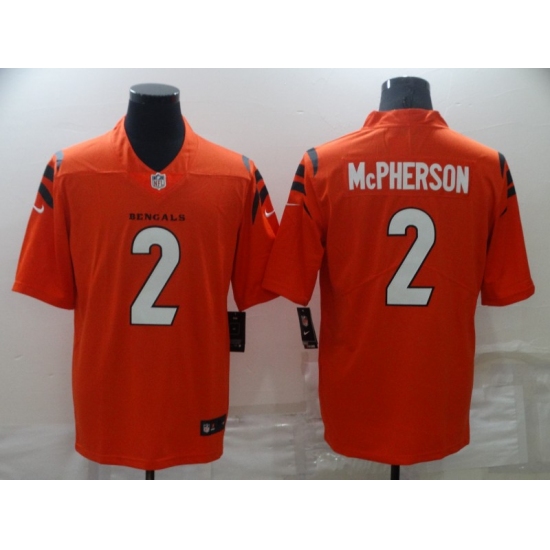 Men's Cincinnati Bengals #2 Evan McPherson Orange Limited Player Jersey - Ujersey