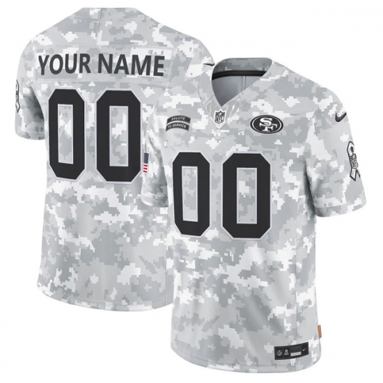 Men's San Francisco 49ers Active Player Custom 2024 F.U.S.E Arctic Camo Salute To Service Limited Stitched Football Jersey - Ujersey