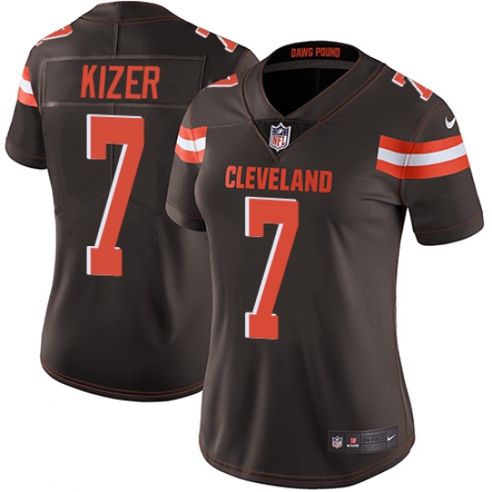 Women's Nike Cleveland Browns #7 DeShone Kizer Brown Team Color Vapor Untouchable Limited Player NFL Jersey - Ujersey