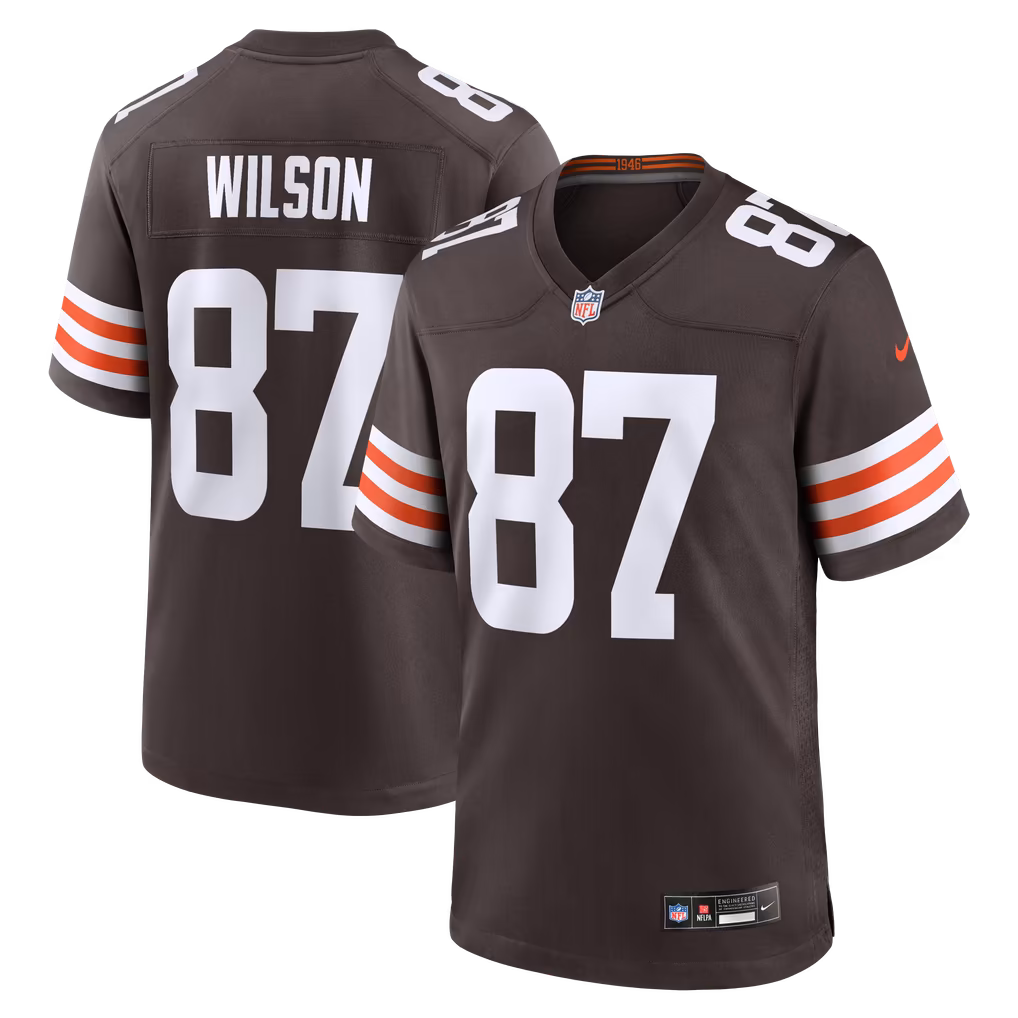 Men's Cleveland Browns Kole Wilson Nike Brown Team Game Jersey - Ujersey