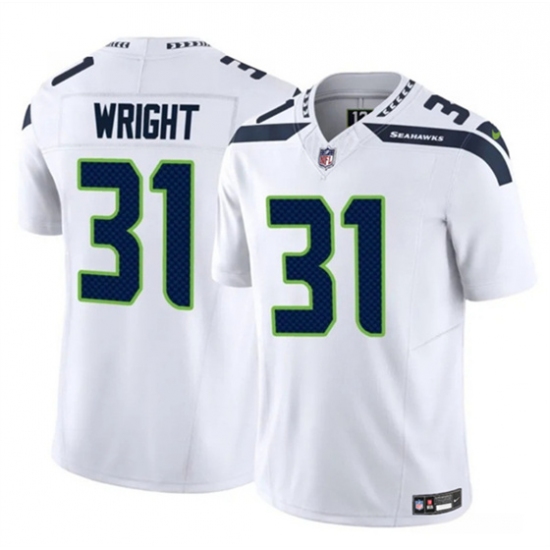 Men's Seattle Seahawks #31 Jacardia Wright White 2025 F.U.S.E. Vapor Untouchable Limited Football Stitched Jersey - Ujersey
