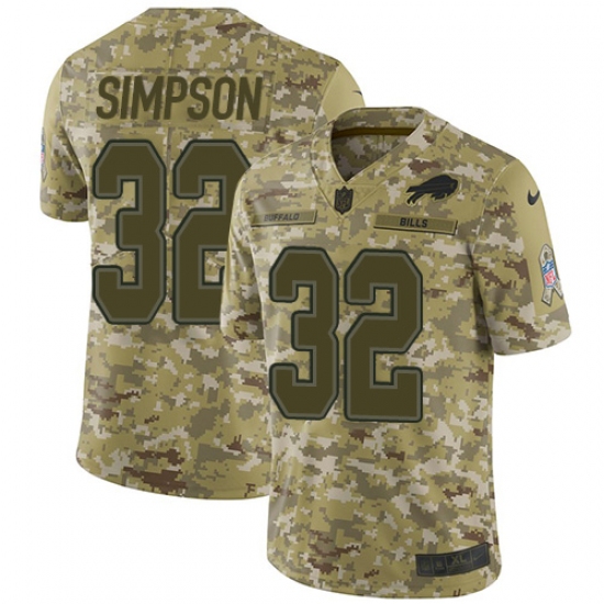 Youth Nike Buffalo Bills #32 O. J. Simpson Limited Camo 2018 Salute to Service NFL Jersey - Ujersey
