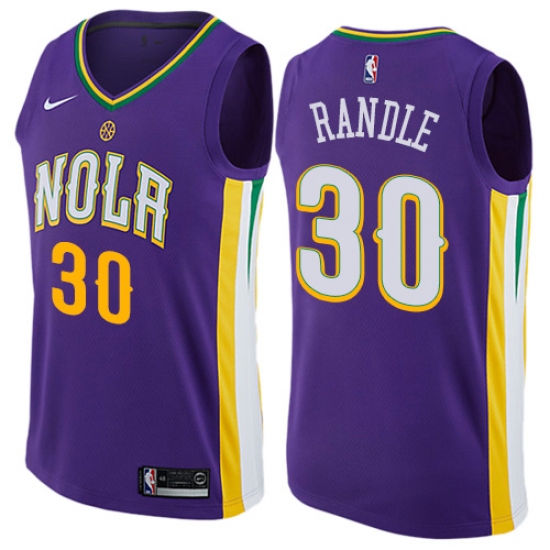Youth Nike New Orleans Pelicans #30 Julius Randle Swingman Purple NBA Jersey - City Edition - Ujersey