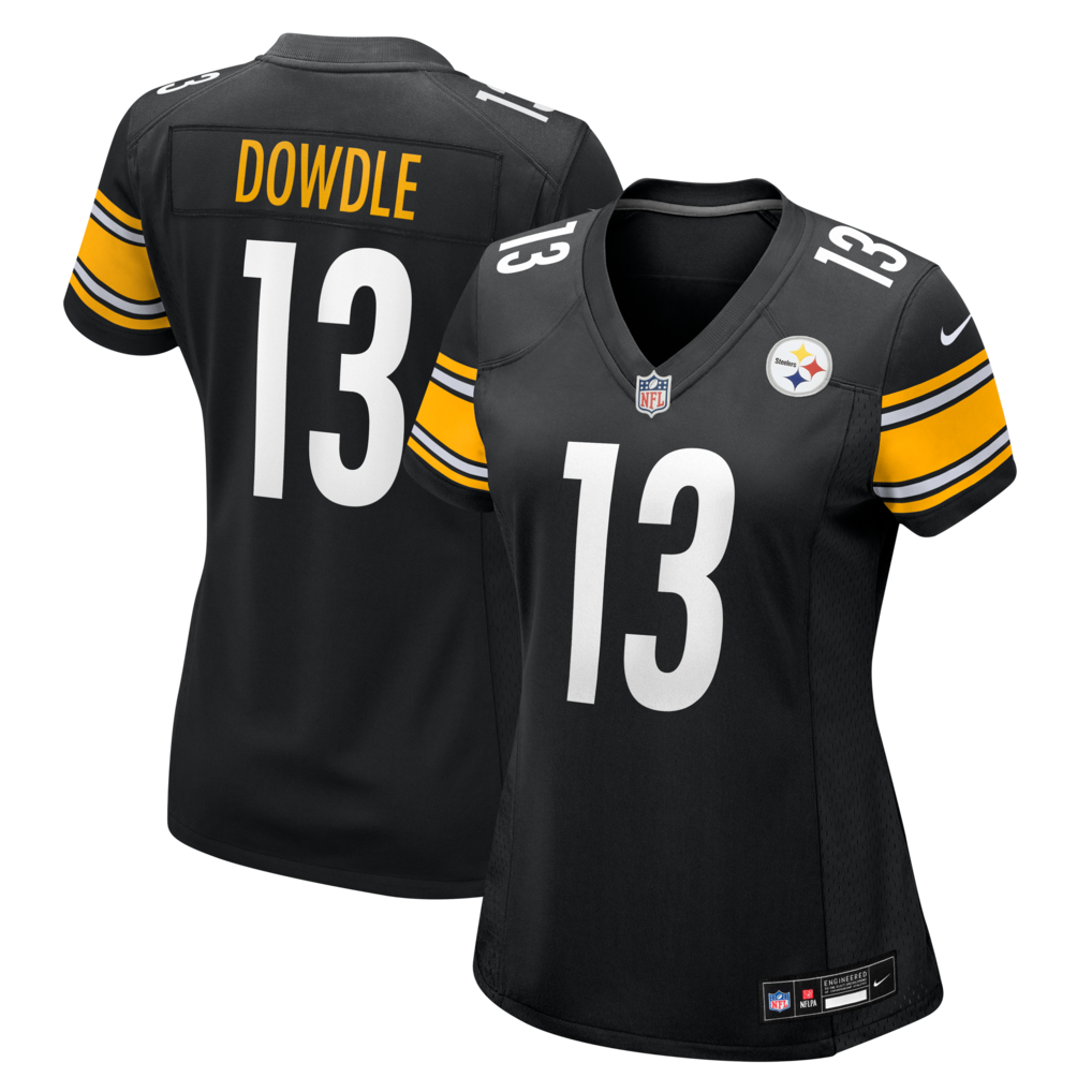 Women's Pittsburgh Steelers Rico Dowdle Nike Black Team Game Jersey - SUjersey01